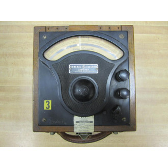 General Electric 3675326 Vintage Amp Meter wo Lid Antique - Used