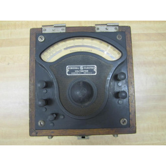 GE General Electric 3675339 Vintage Industrial Volt Meter wo Lid Antique - Used