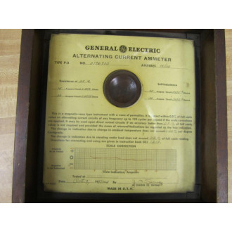 GE General Electric 3196713 Vintage Industrial ac Amp Meter Antique - Used