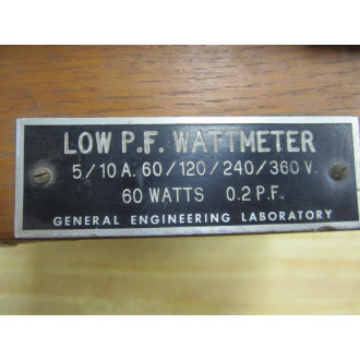 GE General Electric 351183 Antique Watt Meter Vintage Industrial - Used
