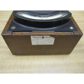 GE General Electric 3883854 Vintage Watt Meter wo Lid - Cracked Face - Used