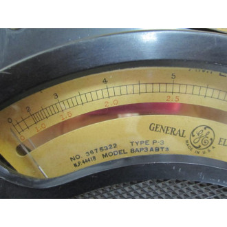 GE General Electric 3675322 Antique Amp Meter Vintage Industrial 39010 - Used