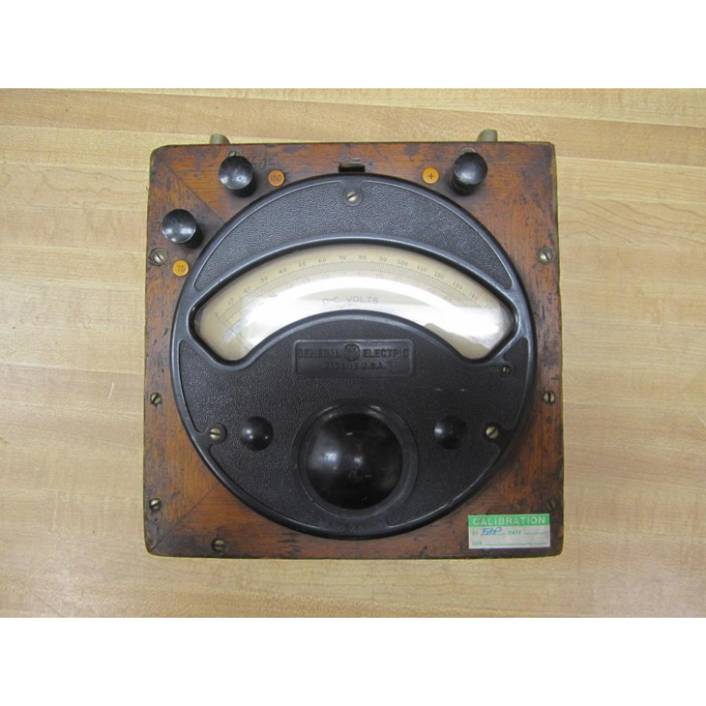 GE General Electric 8DP2 Antique D-C Volt Meter Vinage Industrial - Used