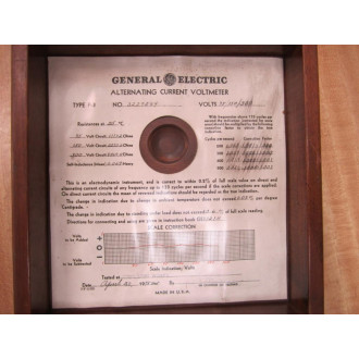 GE General Electric 3229284 Vintage Industrial ac Volt Meter Antique - Used