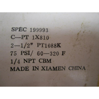 Ametek C-PT 1X810 Gauge 0-75 Psi 60-320 Degrees F