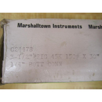 Marshall Town G24478 Pressure Gauge 0-150 Psi 0-30 In. Hg Vac
