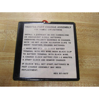 Honeywell 192075A Fast Charge Assembly 192075A