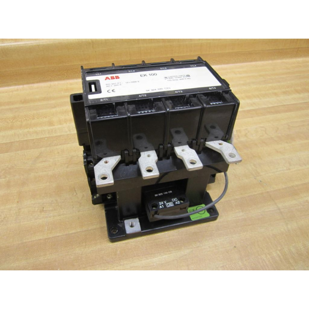 ABB EK 100 Contactor 170Amp. 600Vac EK 100C4P-*L - Used