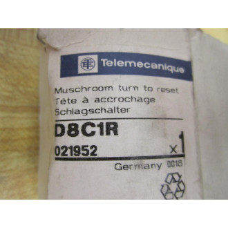 Telemecanique D8C1R Mushroom Turn To Reset 021952