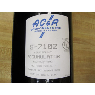 AC & R Components S-7102 Refrigerant Accumulator R12-R22-R502