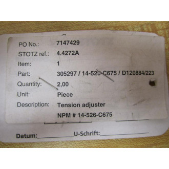 Stotz 305297 Tension Adjuster - New No Box