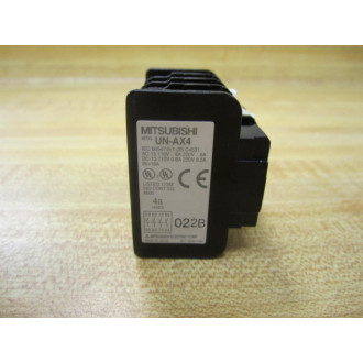 Mitsubishi UN-AX4 UNAX4 Auxiliary Contact 022B 4A 4NO 172M A600 - New No Box