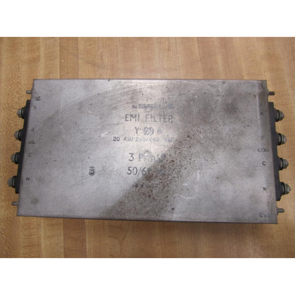 Sae Y 20 A Y20A EMI Filter 20Amp 250440Vac 3 Phase 5060Hz - Used