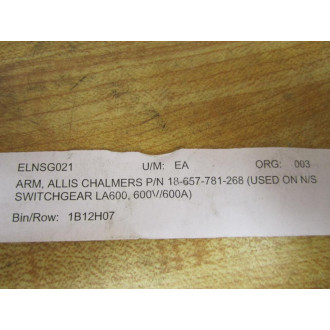 Allis Chalmers ELNSG021 Arm on NS Switchgear - New No Box