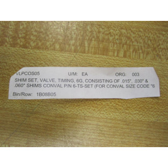 6-TS-SET Shim Set Valve Timing 6G .015 .030 .060 Shims (Pack of 2) - New No Box