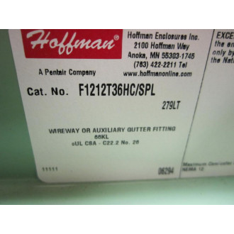 Hoffman F1212T36HCSPL F1212T36HCSPL Wire Troth - New No Box