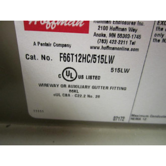 Hoffman F66T12HC515LW Wire Troth F66T12HC515LW - New No Box