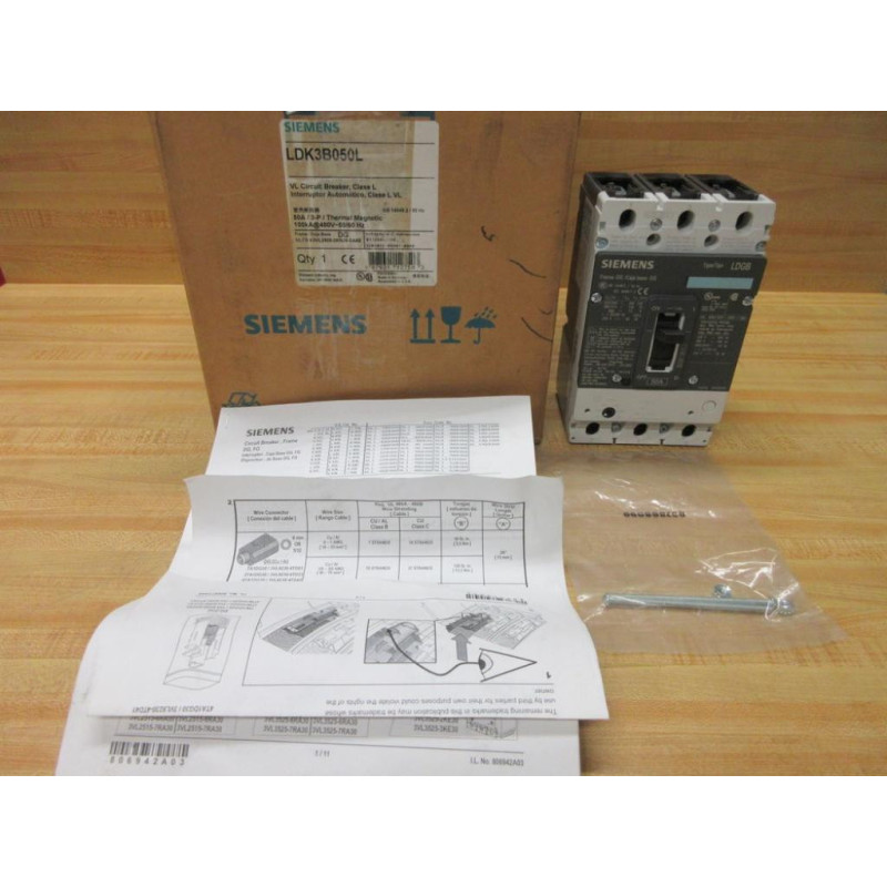 Siemens LDK3B050 50A Circuit Breaker LDK3B050L Siemens LDK3B050 50A Circuit Breaker LDK3B050L