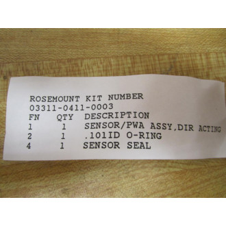 Rosemount 03311-0411-0003 Circuit Board Assembly Kit - New No Box