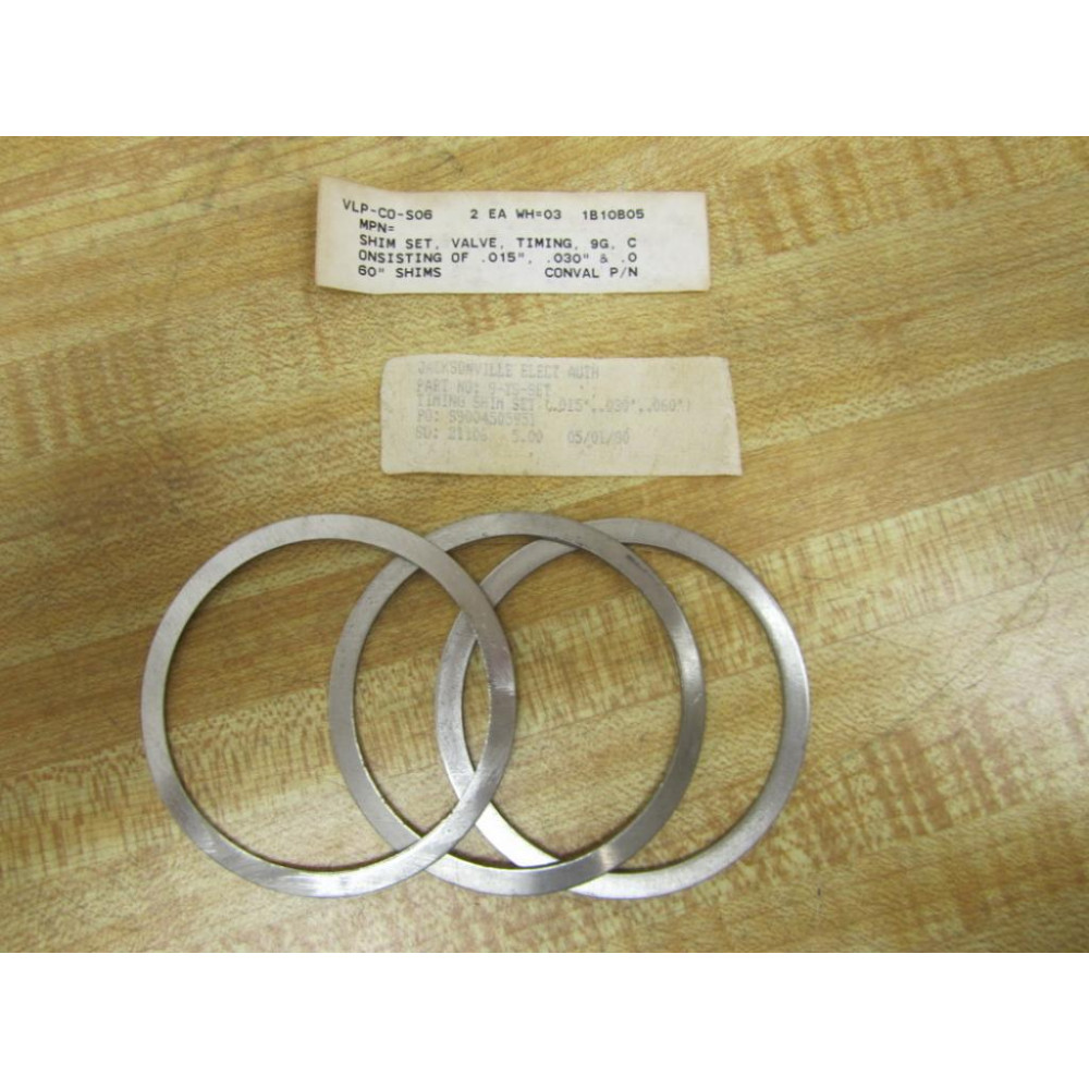 Jacksonville Elect 9-TS-SET Shim Set (.015' .030' .060') - New No Box