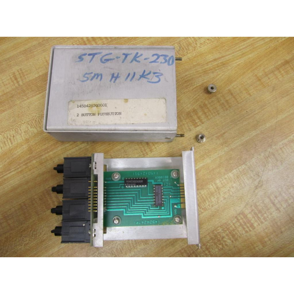 General Electric 145D4263G0001 2 Button Push Button Module - Used
