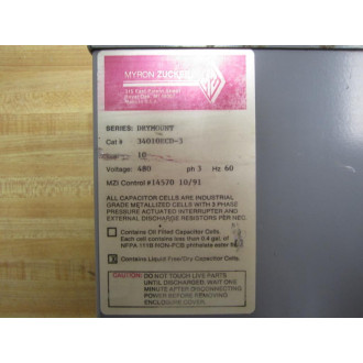 Myron Zucker 34010ECD-3 Capacitor 34010ECD3 - Used