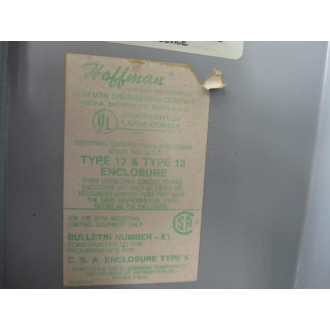 Hoffman A-132 Pushbutton Enclosure E1 - New No Box