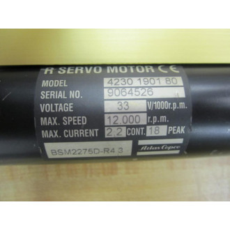 Atlas Copco 4230 1901 80 Nut Runner No Connector - Used