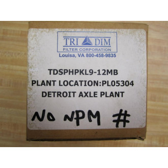 Tri Dim Filter TDSPHPKL9-12MB Filter Element TDSPHPKL912MB