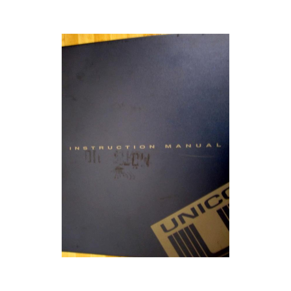 Unico 320-029 Manual 320029 - Used