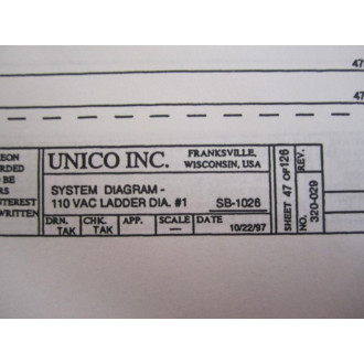 Unico 320-029 Manual 320029 - Used