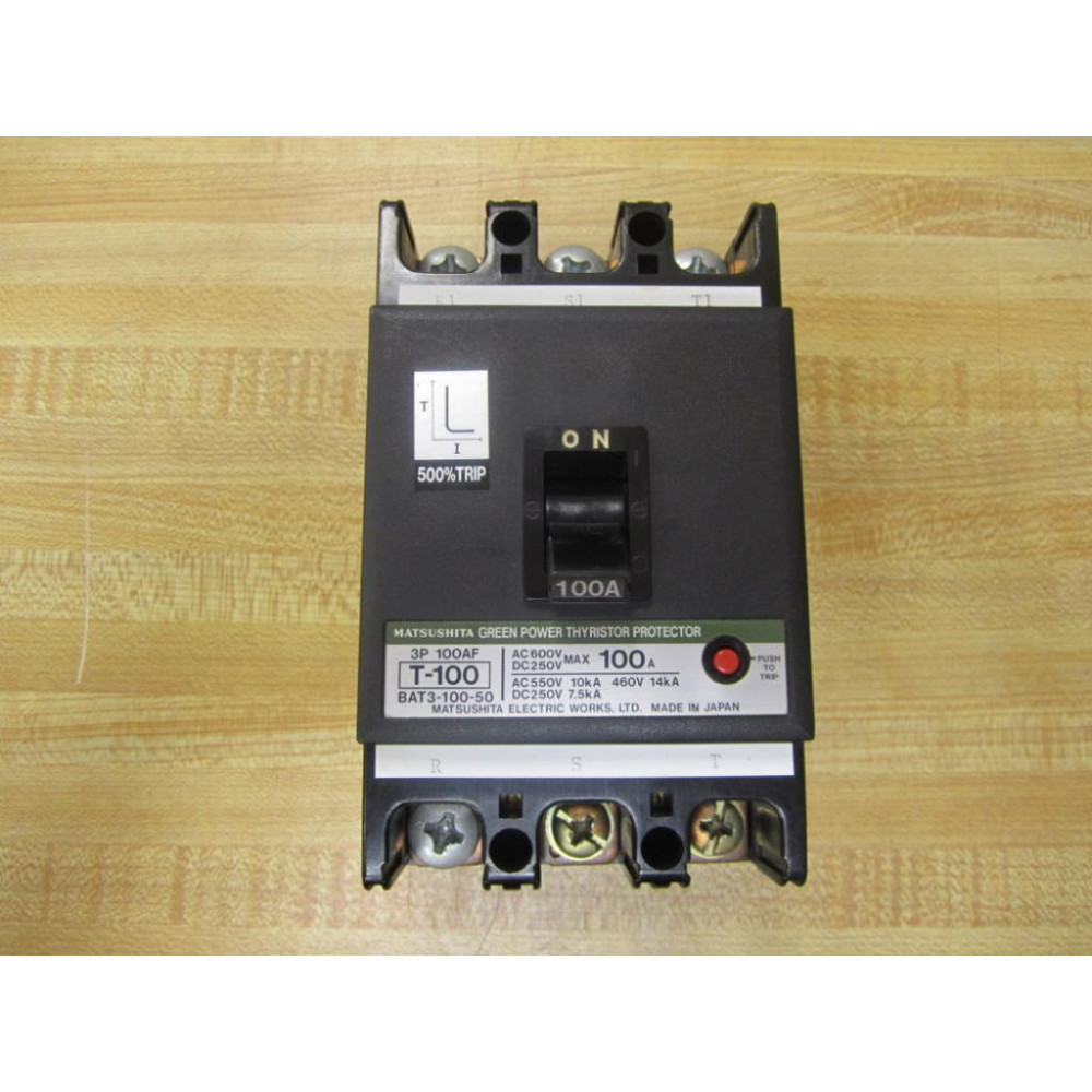 Matsushita Electric Co BAT3-100-50 Breaker T-100 BAT310050 - Used