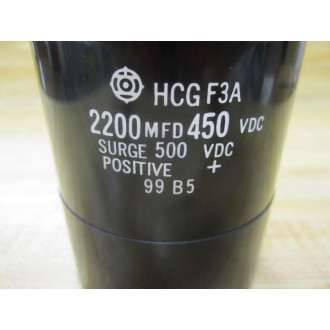 Hitachi HCGF3A Capacitor 2200 MFD 450 VDC - Used