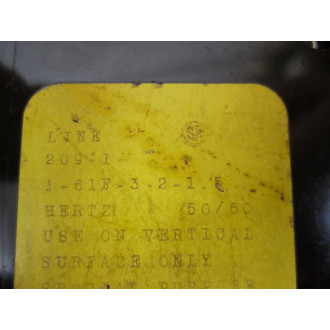 Airpax 209-1-1-61F-3-2-1.5 Breaker 2091161F3215 - Used