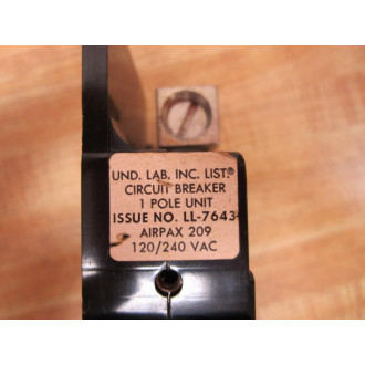Airpax 209-1-1-61F-3-2-1.5 Breaker 2091161F3215 - Used