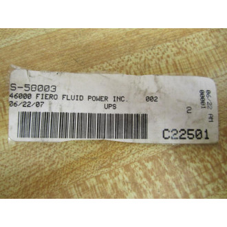 Fiero Fluid Power S-58003 Repair Kit