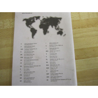 Alpha 2022 D018479 Operating Manual - Used