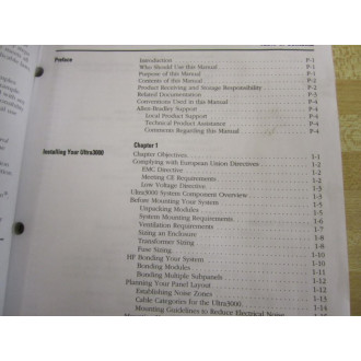 Allen Bradley ULTRA3000 Installation Manual - Used