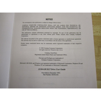 Compaq 185292-001 User Guide - Used