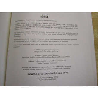 Compaq 184482-004 Reference Guide - Used