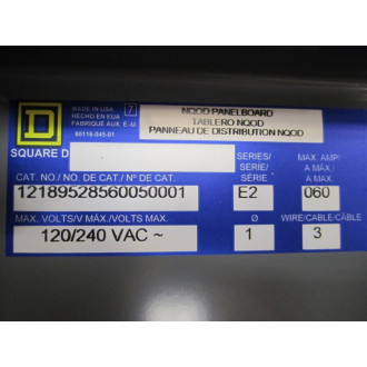 Square D 12189528560050001 NQOD Panelboard