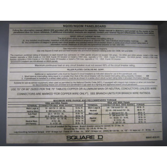 Square D 12189528560050001 NQOD Panelboard