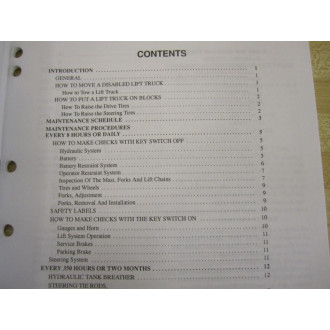 Hyster 897001 Periodic Maintenance Manual Hy-897001 - Used