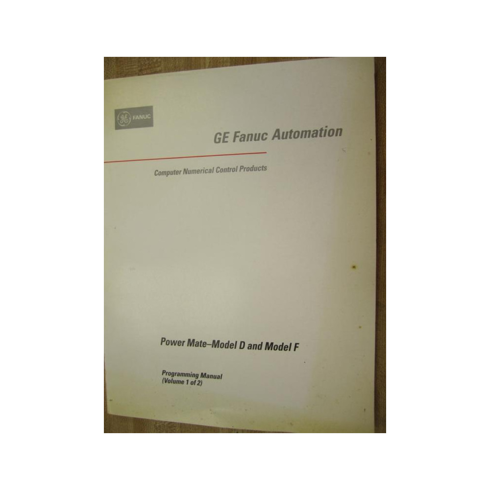 Fanuc GFZ-62093E03 Manual GFZ62093E03 Volume 1 Of 2 - Used