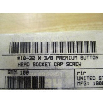 Kerr Lakeside 10F37KBC 10-32 Cap Screw (Pack of 100)