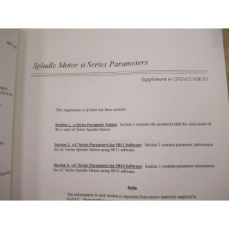 Fanuc GFK-1207A Supplement Manual GFK1207A - Used