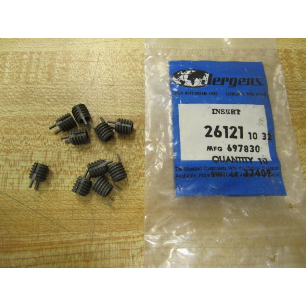 Jergens 26121 Insert, 10-32 Thinwall (Pack of 10)
