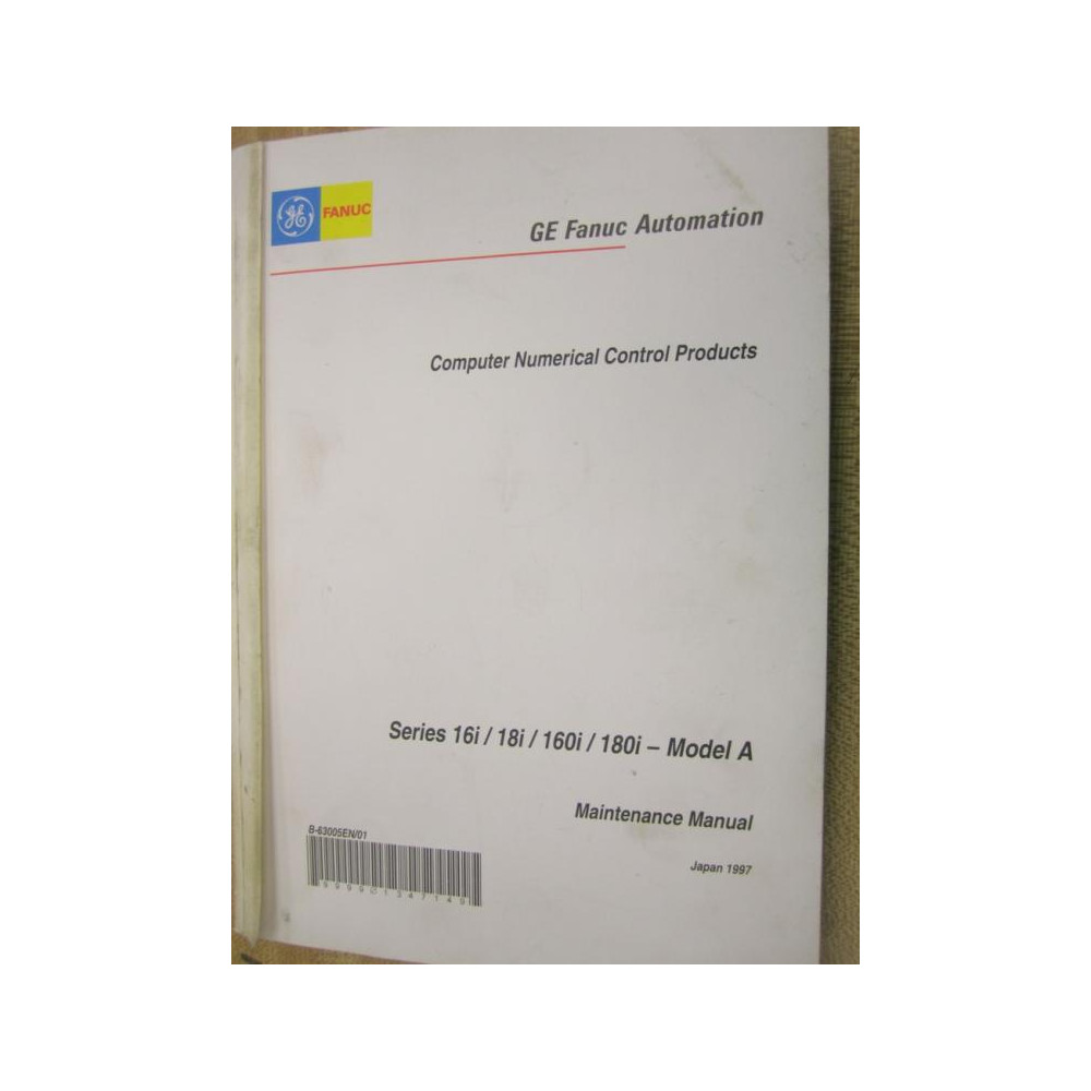 Fanuc B-63005EN01 Manual B63005EN01 Series 16i18i160i180i - Used