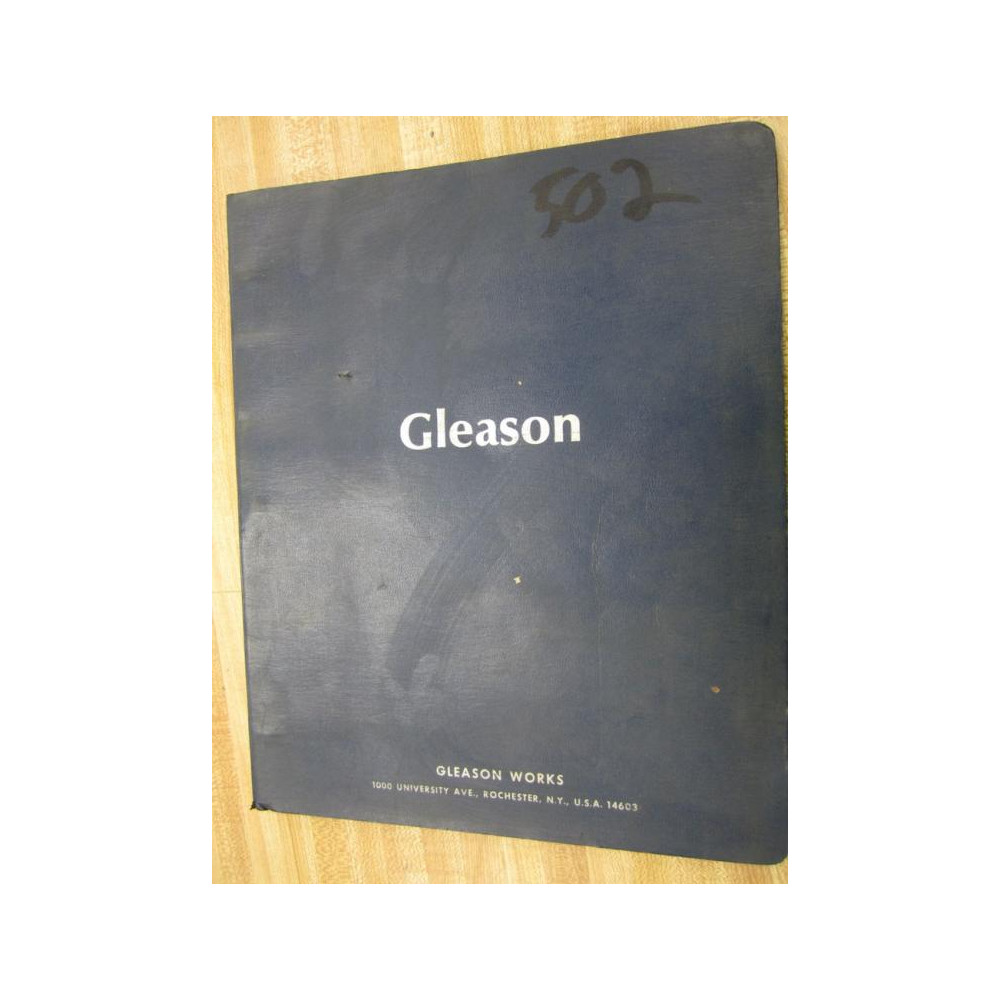 Gleason Works 502 Replacement Parts Manual - Used