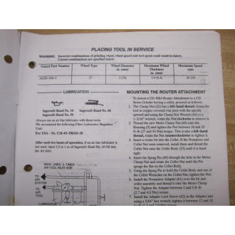 Ingersoll-Rand CD &AMP CX Grinders Manual - Used